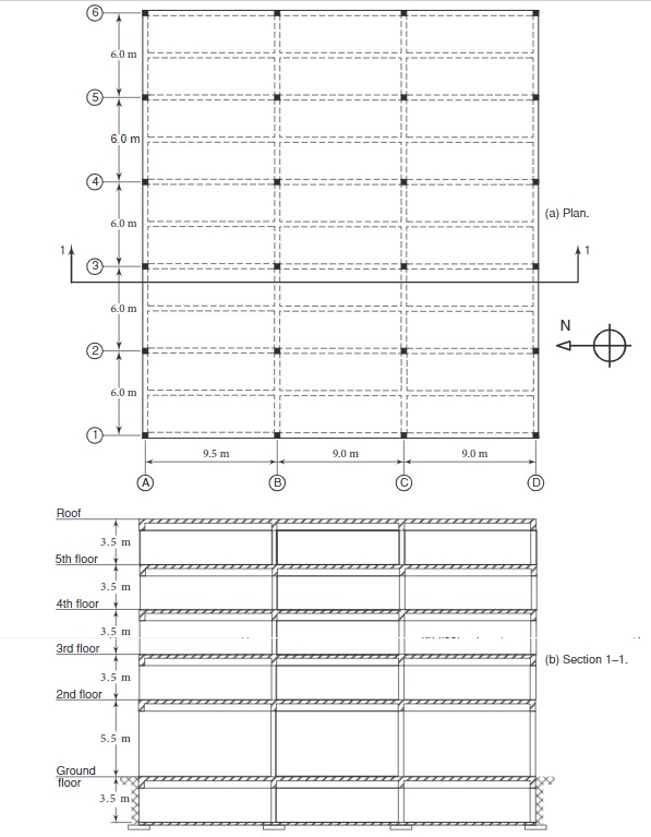 Slab thickness: 1 5 cm; Column size: 4 5 cm x 4 5