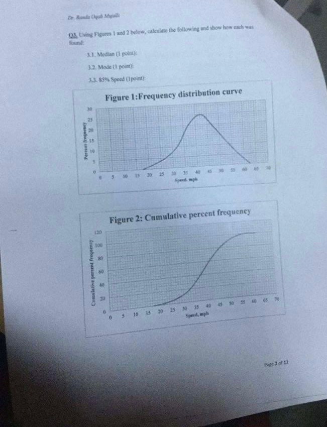 Q 5 . Using Figaces I and 2 below, calculate the