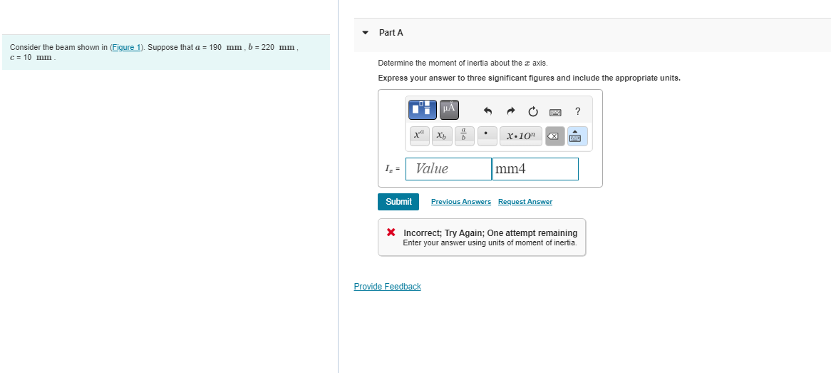 Figure 1 of 1 Consider the beam shown in ( Figure