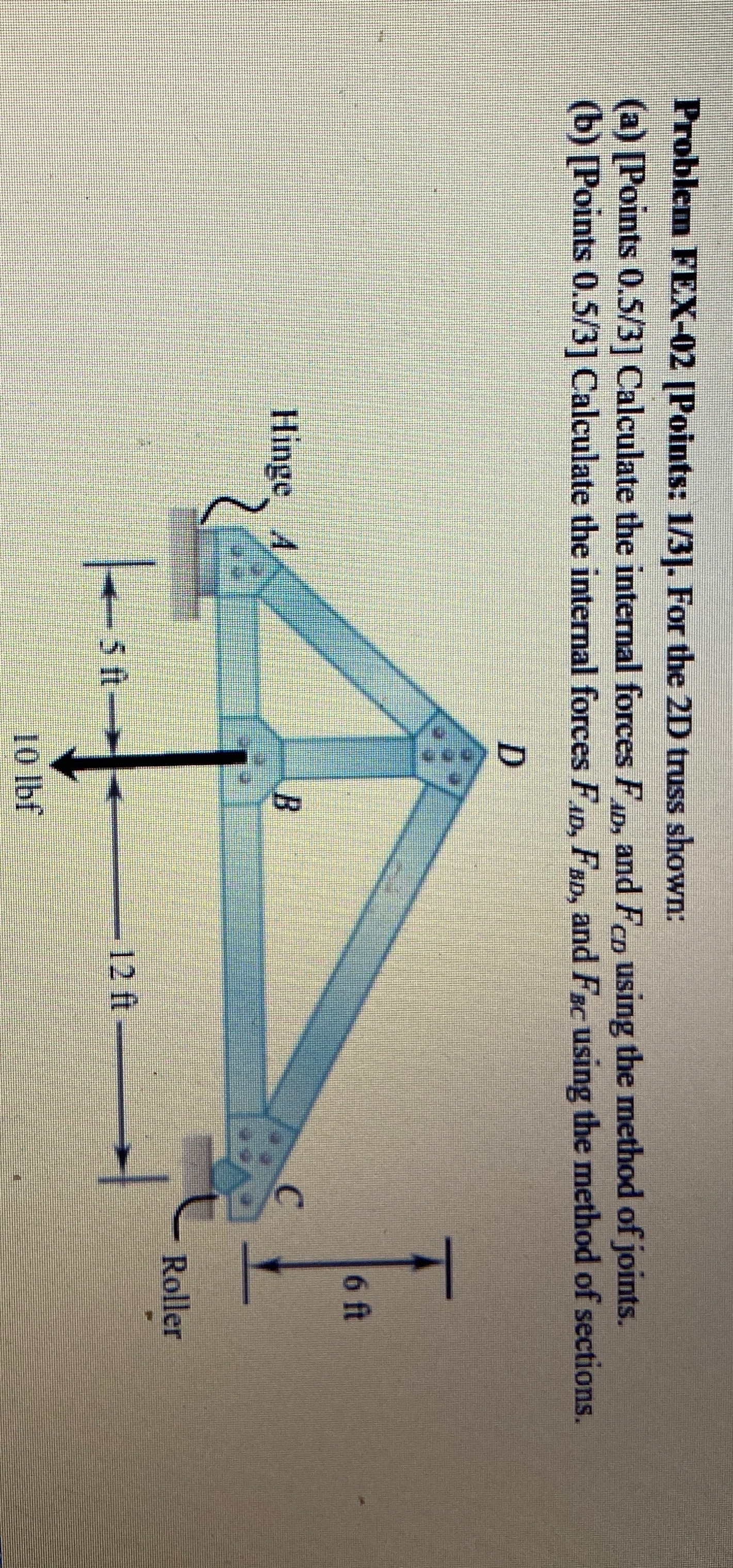 Problem FEX - 0 2 [ Points: 1 / 3 ] . For the 2 D