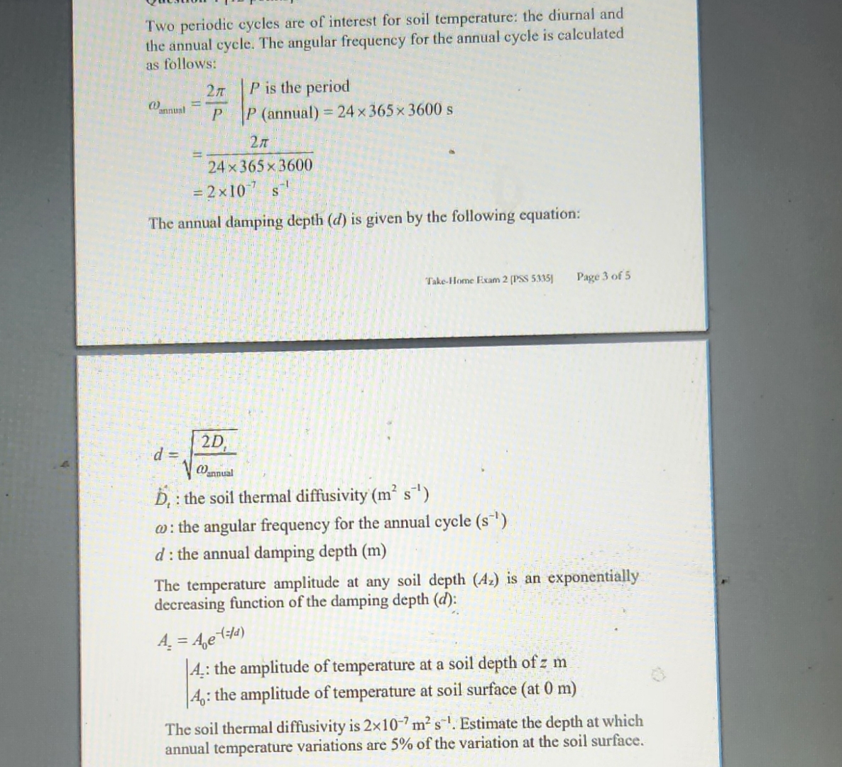 Two periodic cycles are of interest for soil