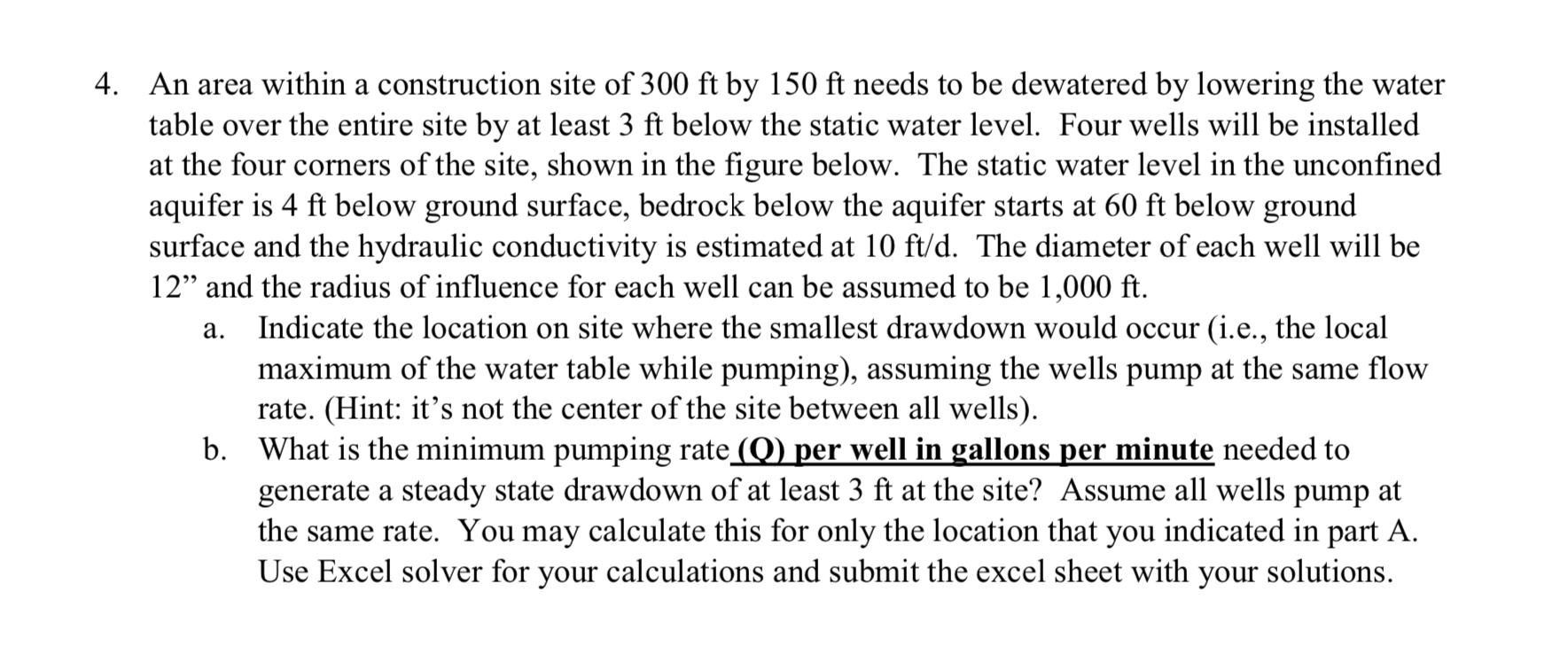 An area within a construction site of 3 0 0 f t