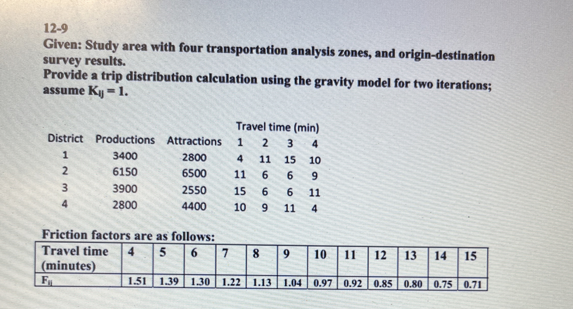 1 2 - 9 Given: Study area with four