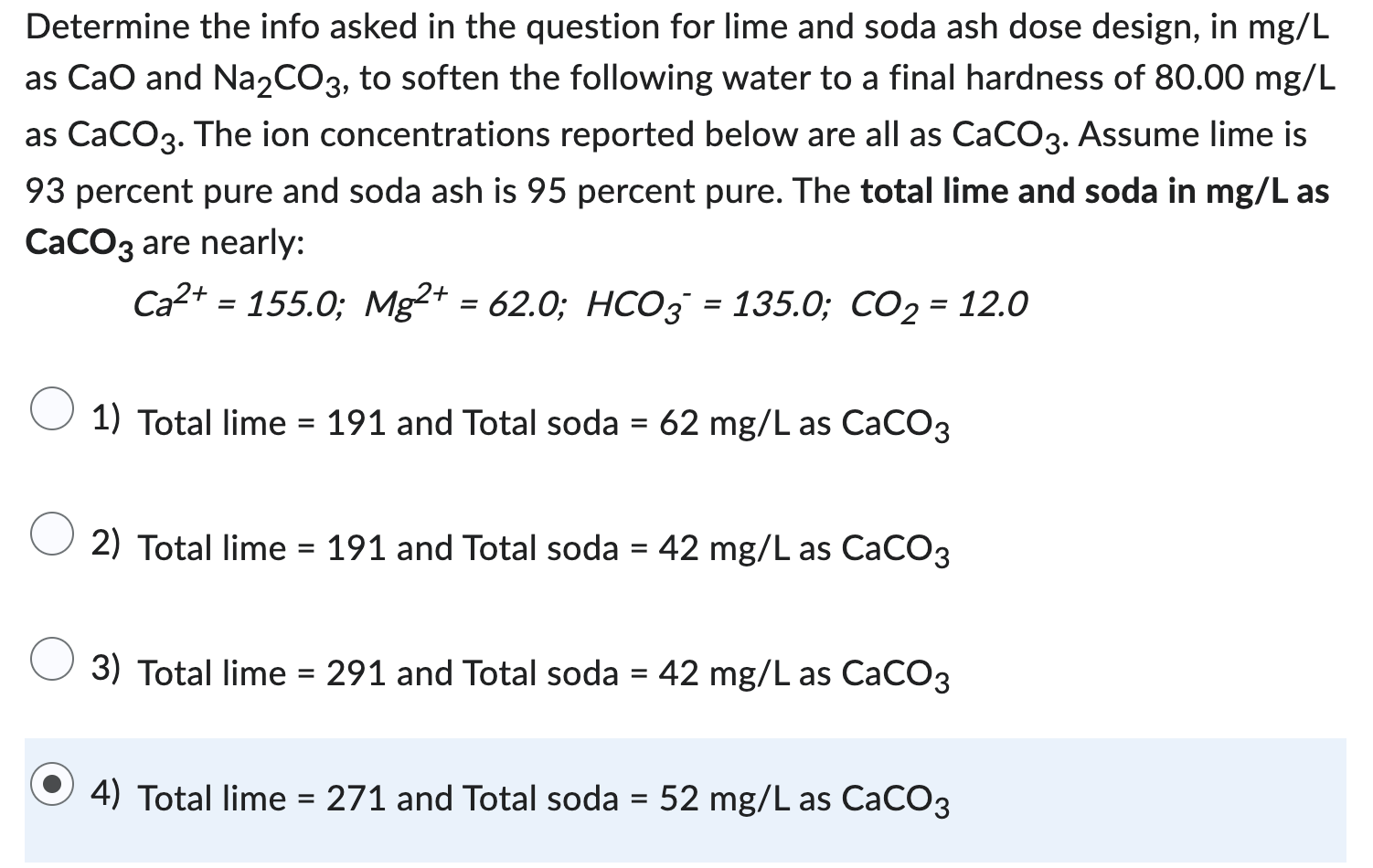 Determine the info asked in the question for lime