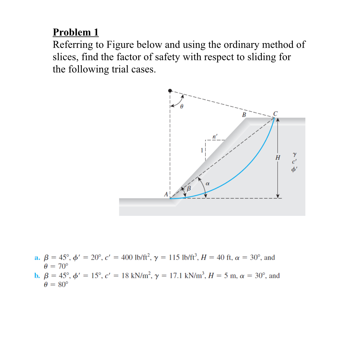Problem 1 Referring to Figure below and using the