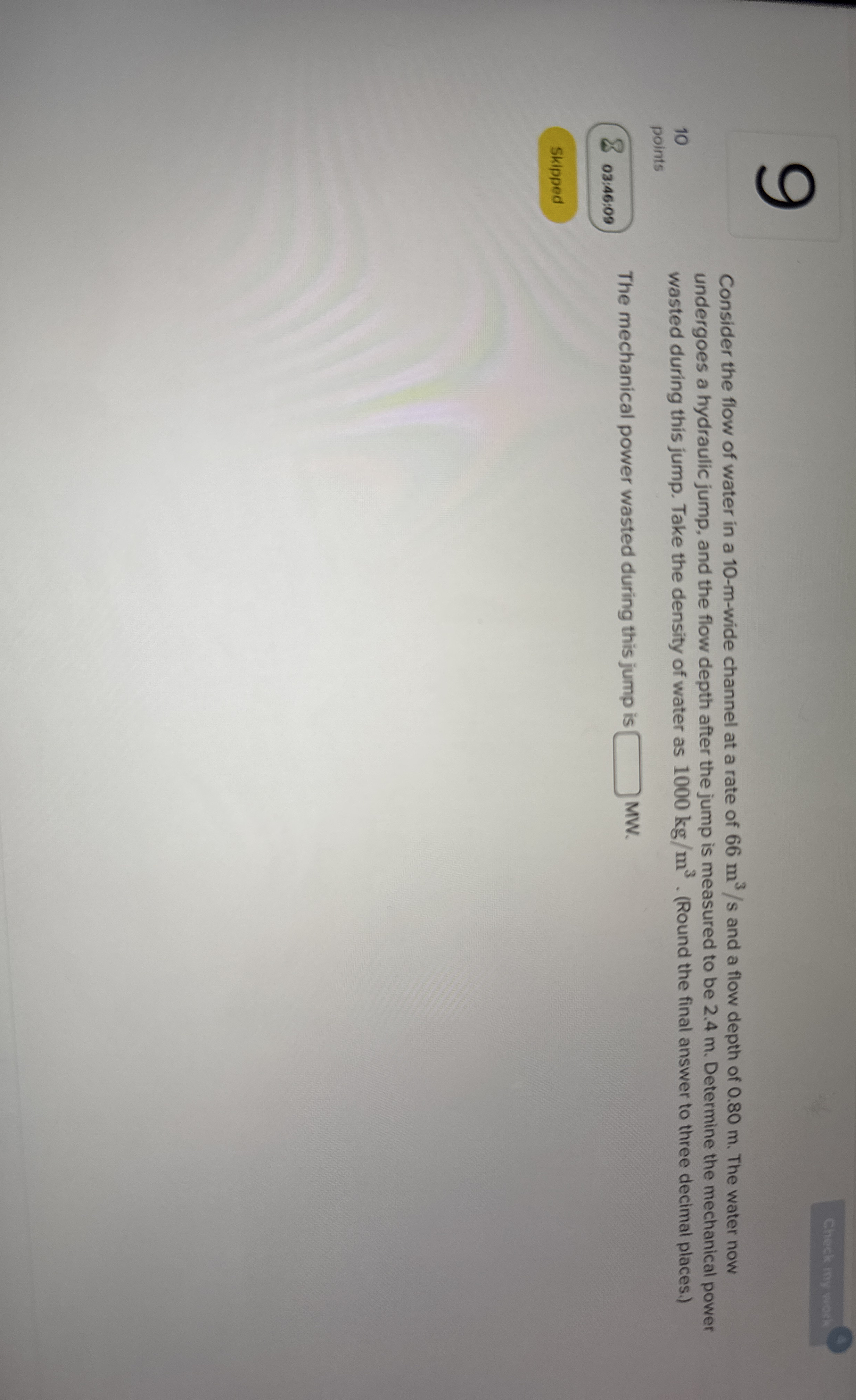 Check my moak 1 0 points Consider the flow of