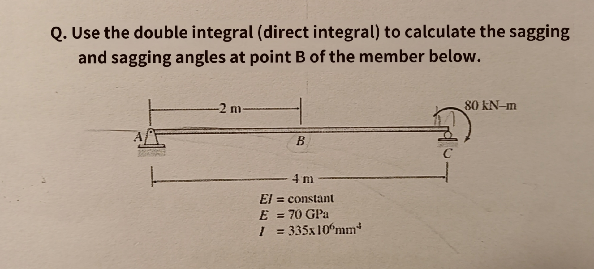Q . Use the double integral ( direct integral )