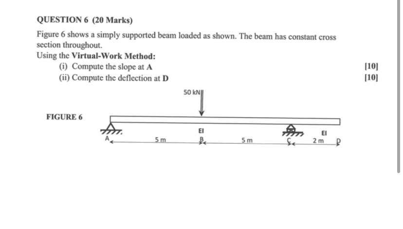 QUESTION 6 ( 2 0 Marks ) Figure 6 shows a simply
