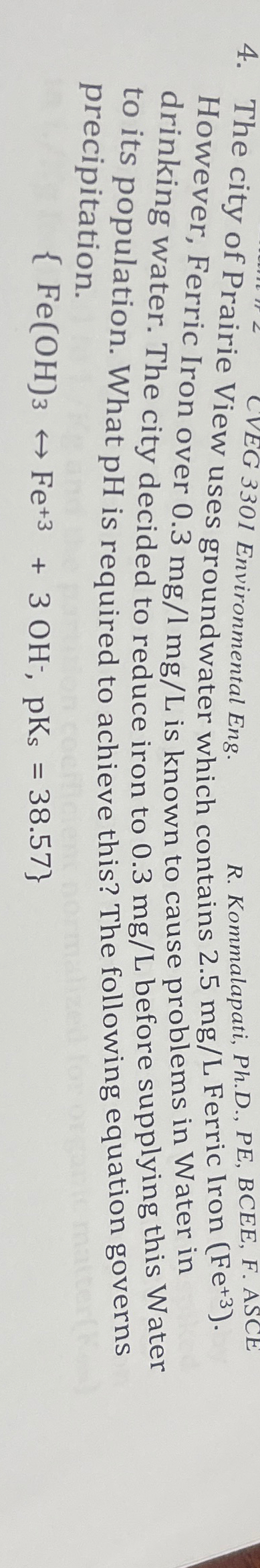 The city of Prain CVEG 3 3 0 1 Environmental Eng.