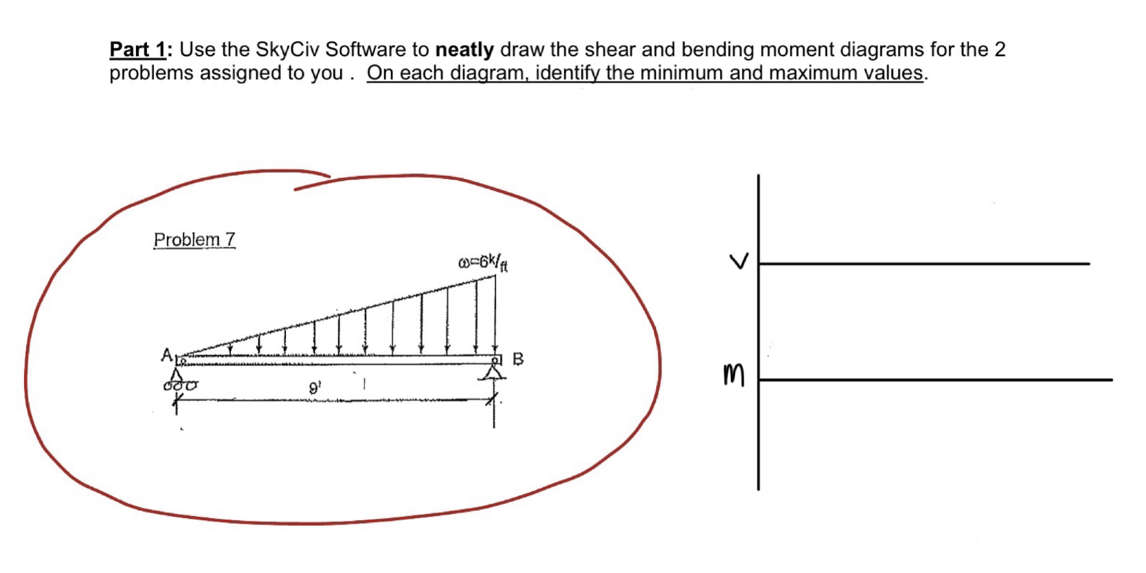 Part 1 : Use the SkyCiv Software to neatly draw