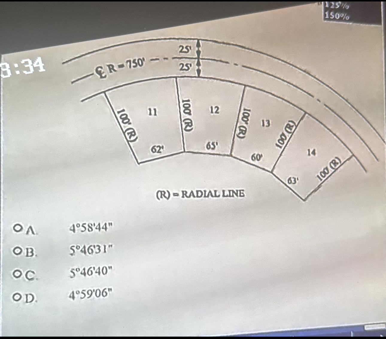 5 1 2 5 % 1 5 0 % 8 : 3 4 A . 4 5 8 ' 4 4 ' ' B .