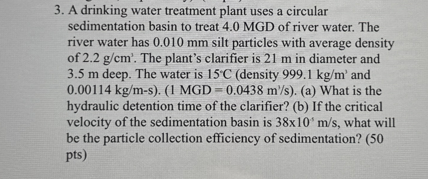 A drinking water treatment plant uses a circular