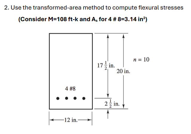 Use the transformed - area method to compute