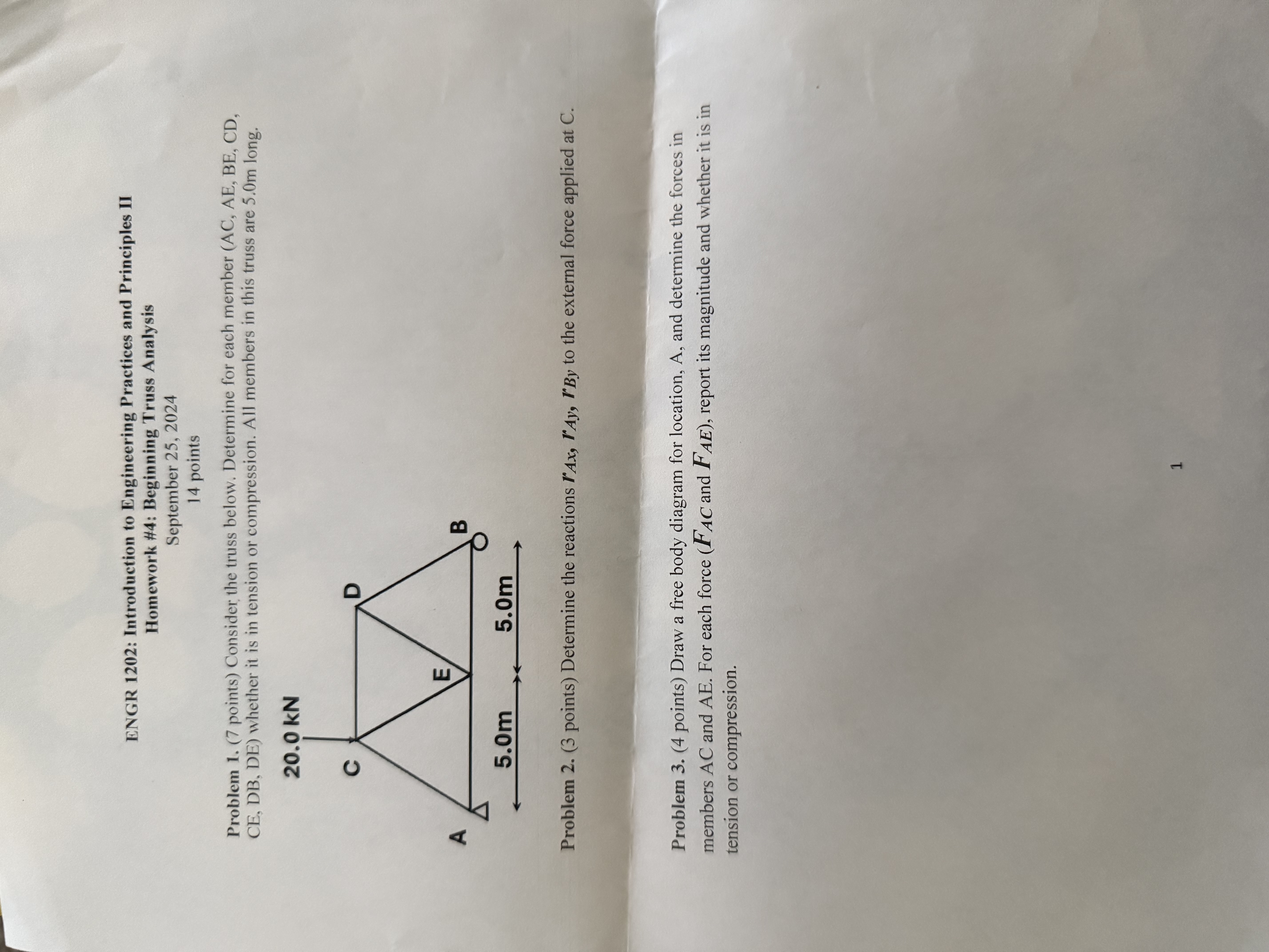 Problem 1 , 2 & 3 . ( }