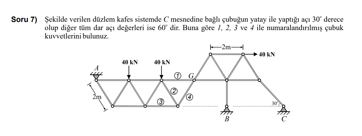 Soru 7 ) ekilde verilen d zlem kafes sistemde C