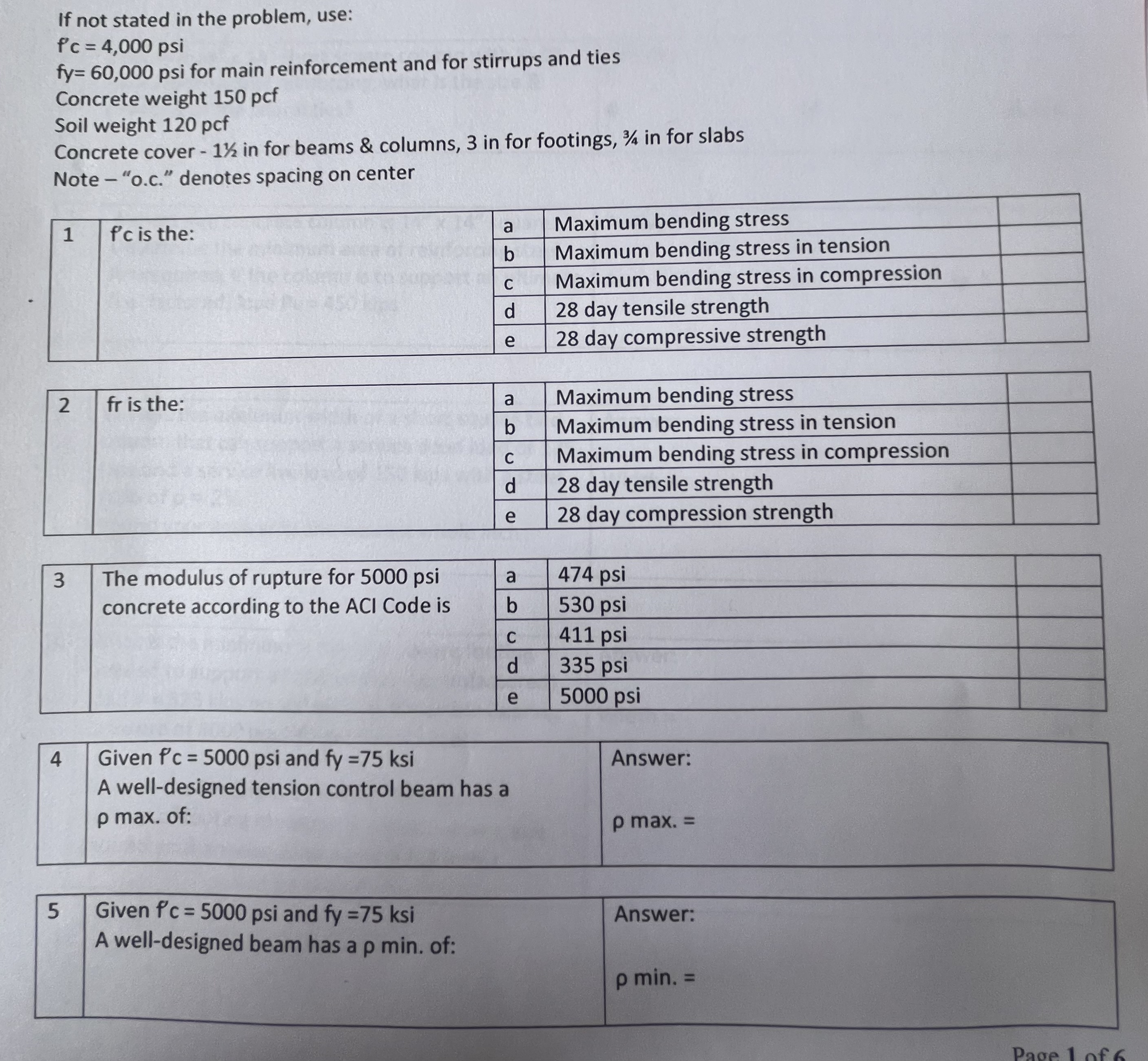 Show all work if needed