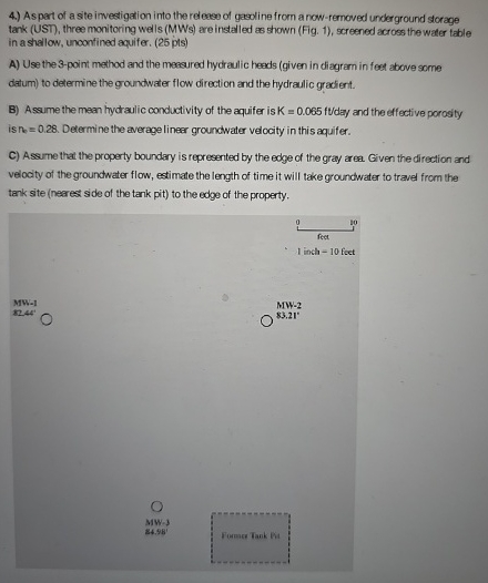 4 . ) As part of a site investigation into the