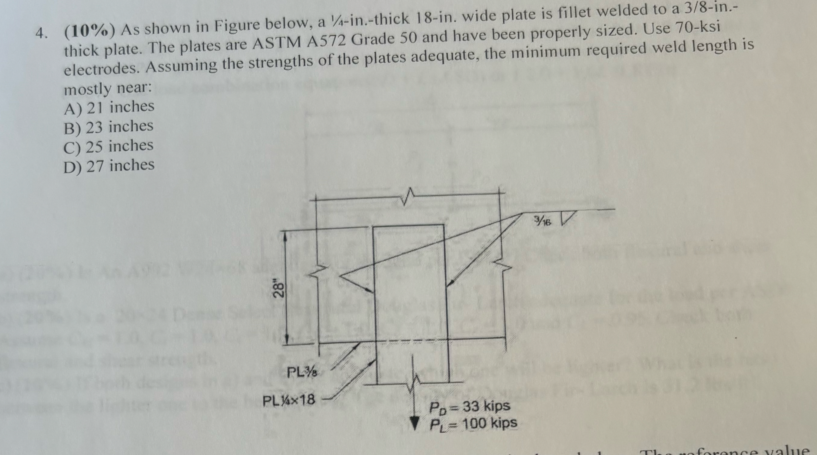 ( 1 0 % ) As shown in Figure below, a 1 4 - in .
