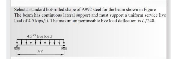 Select a standard hot - rolled shape of A 9 9 2