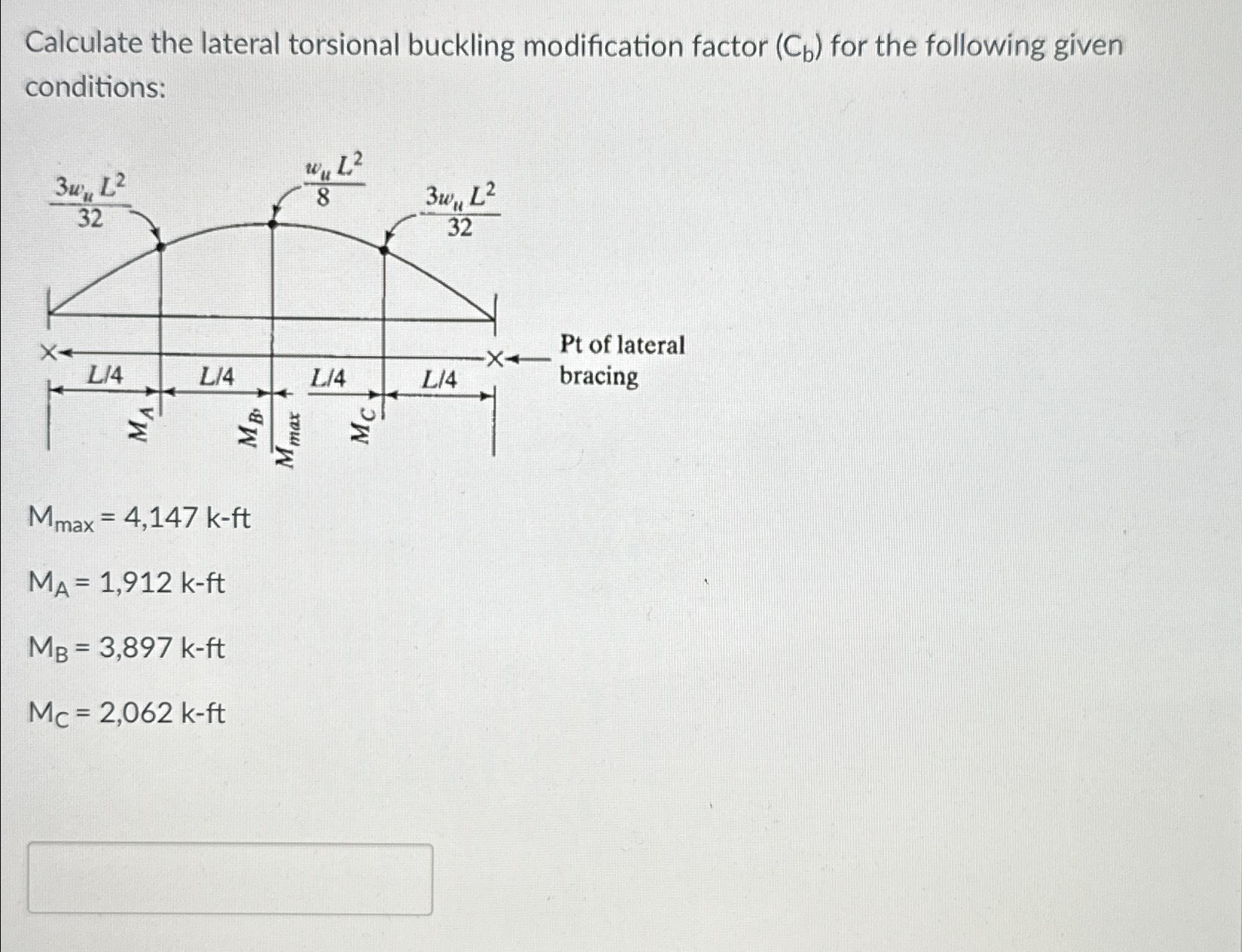 Calculate the lateral torsional buckling
