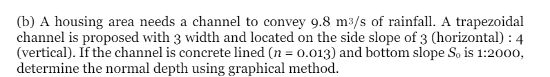 ( b ) A housing area needs a channel to convey 9