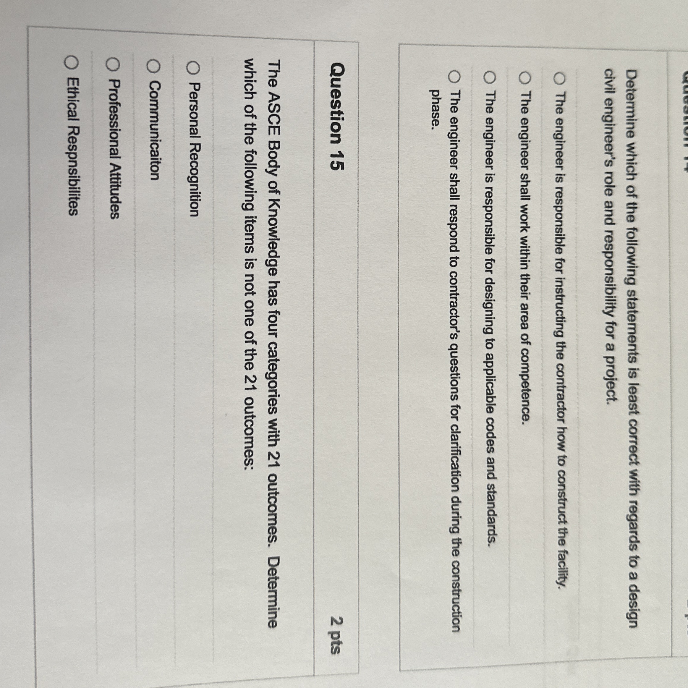 Determine which of the following statements is