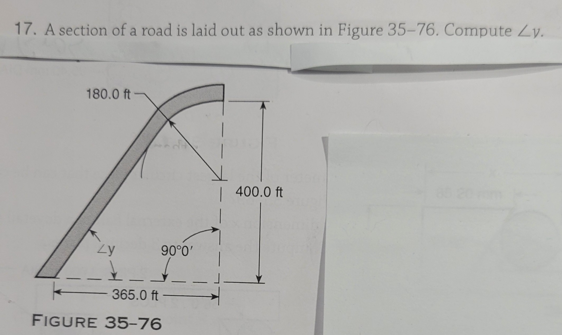 A section of a road is laid out as shown in
