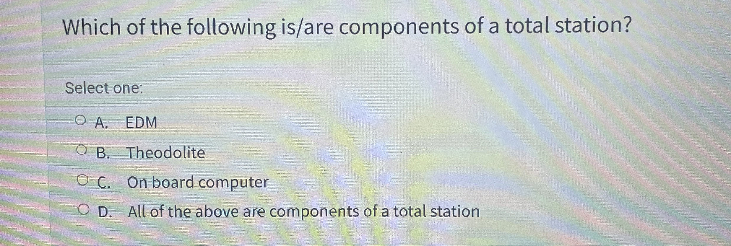 Which of the following is / are components of a