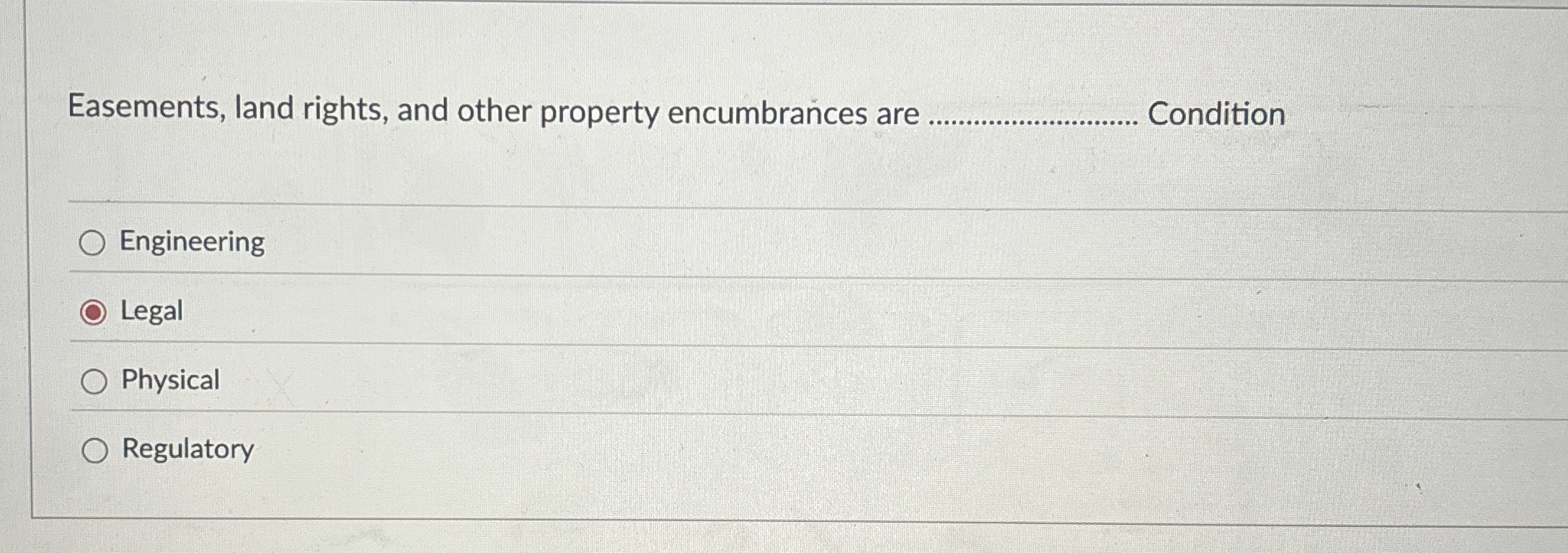 Easements, land rights, and other property