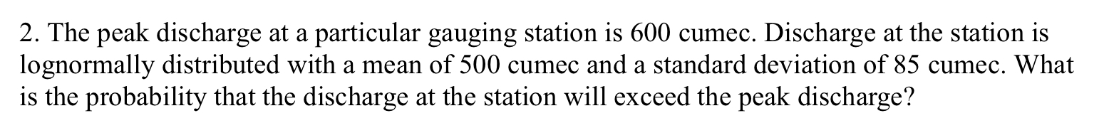 The peak discharge at a particular gauging