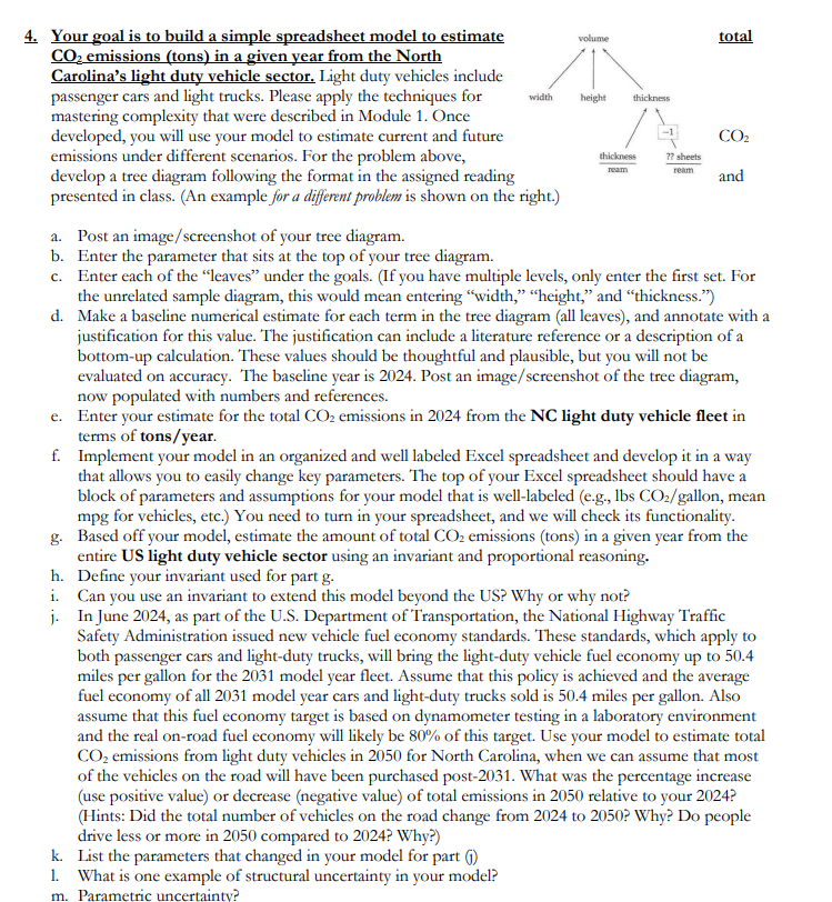 Your goal is to build a simple spreadsheet model