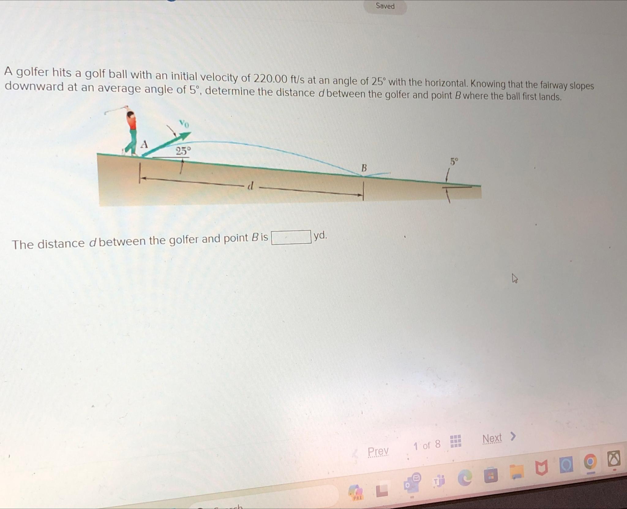 Saved\ A golfer hits a golf ball with an initial