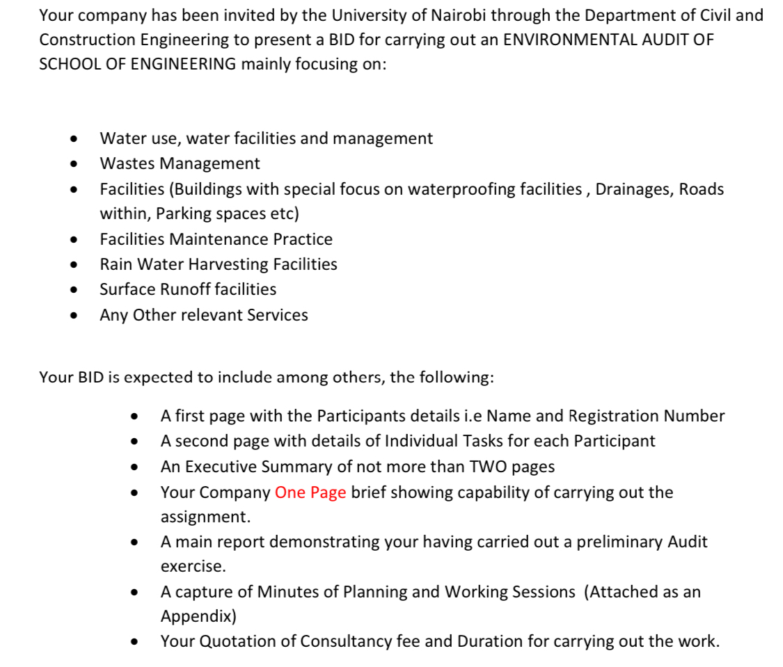 Your company has been invited by the University