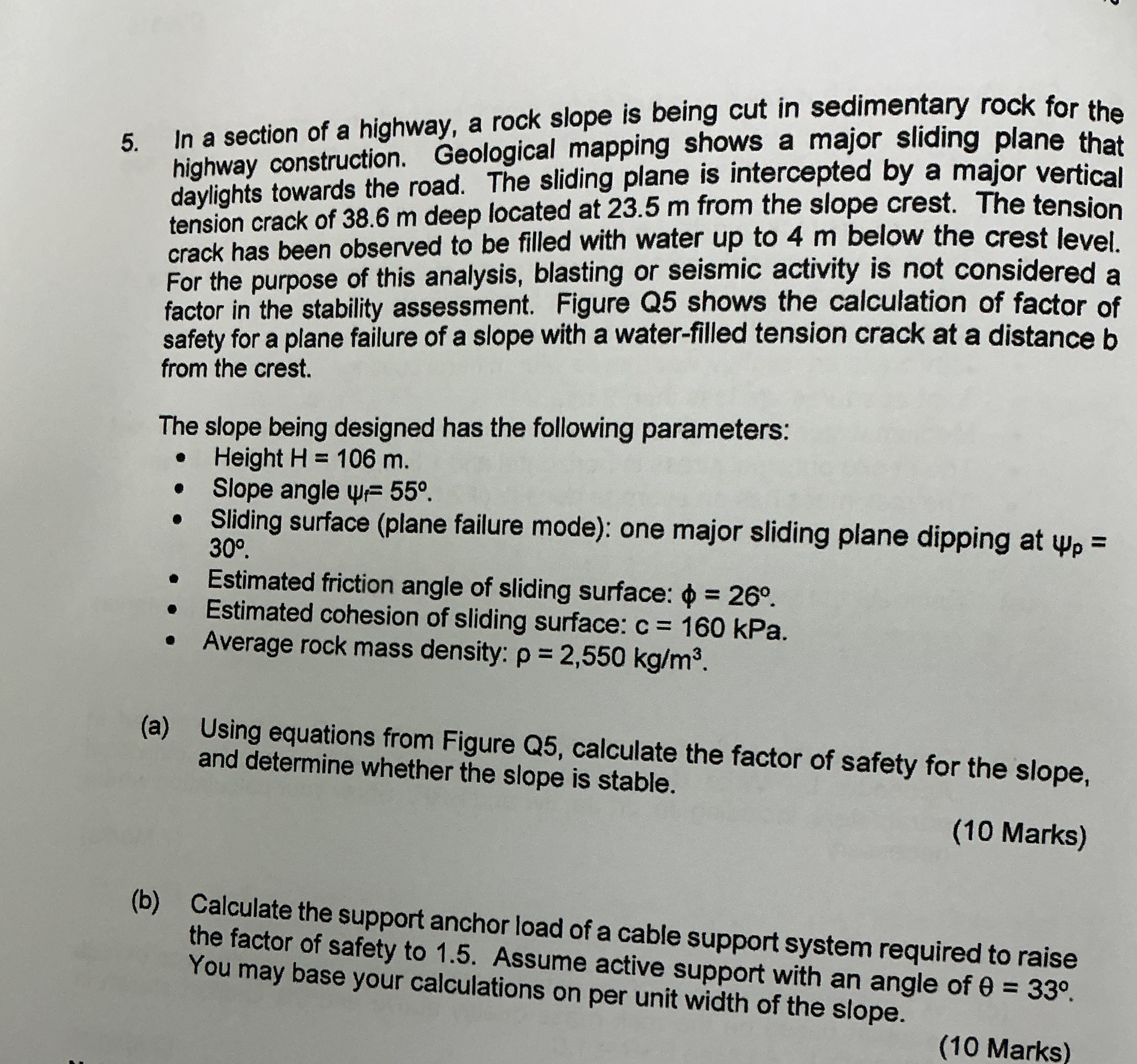 How to solve In a section of a highway, a rock