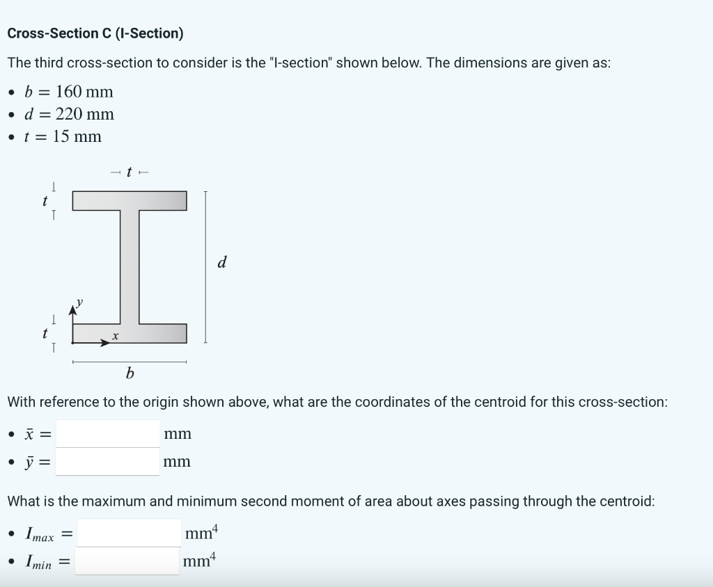 Centroid and Moments of Area Question. Please be