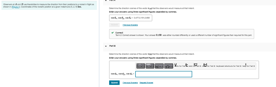 Detarmine the diraction coeines of the vactor r A
