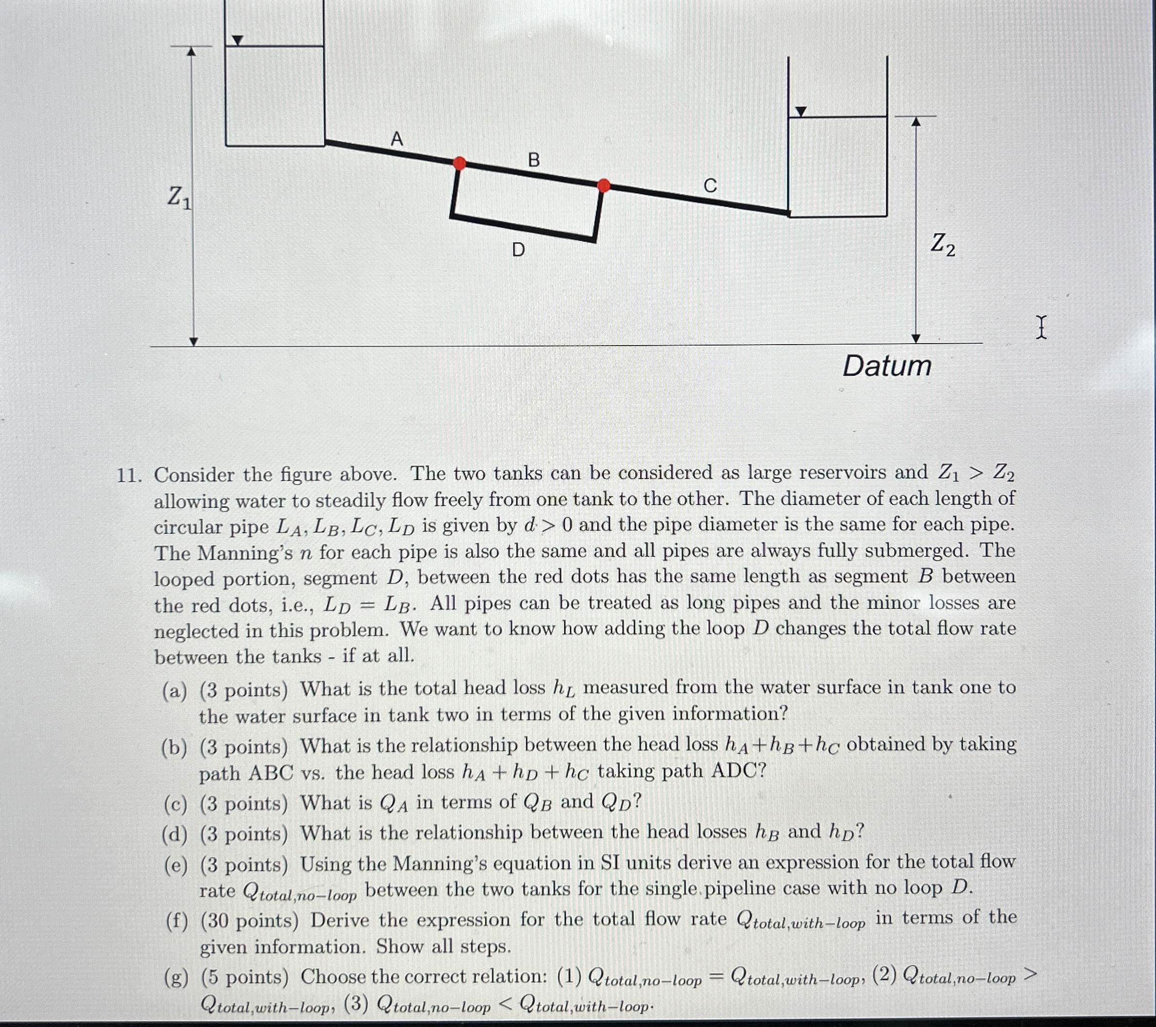 Consider the figure above. The two tanks can be