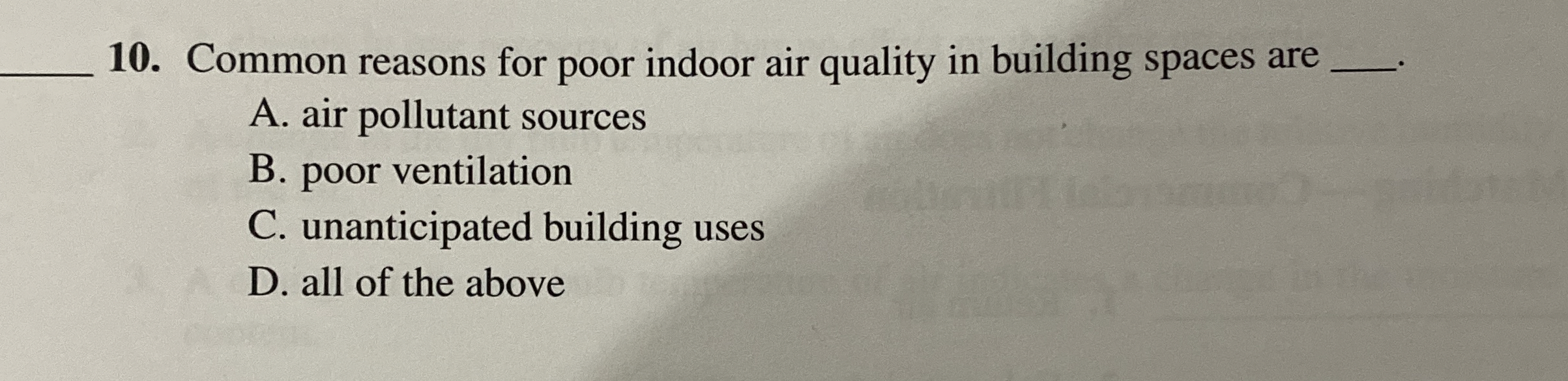 Common reasons for poor indoor air quality in