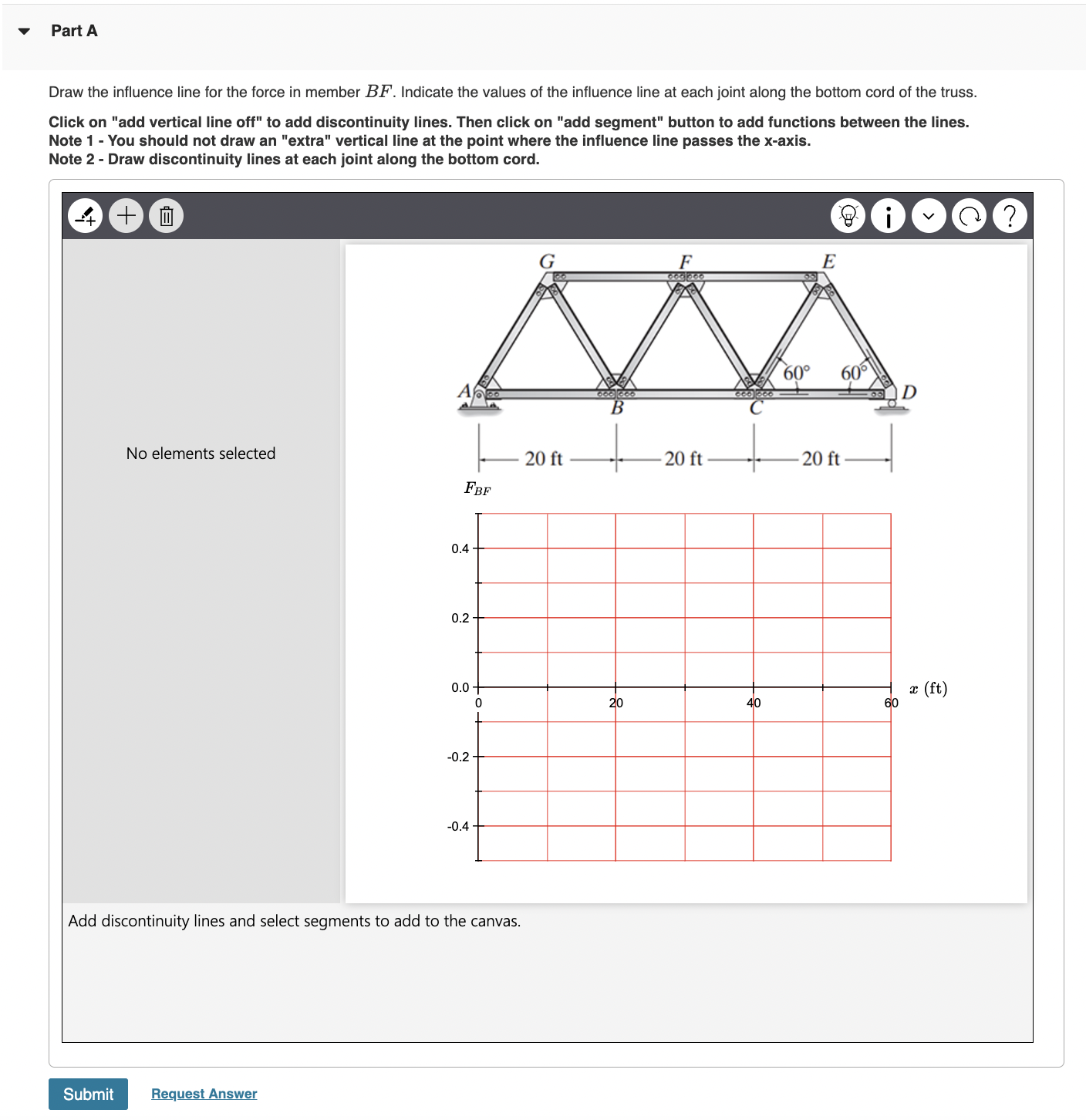 Add discontinuity lines and select segments to