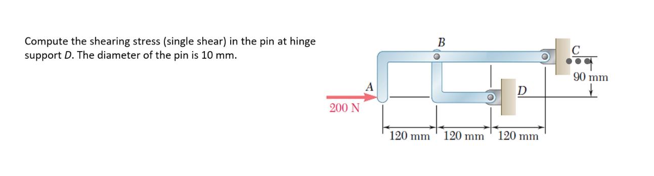 Compute the shearing stress ( single shear ) in