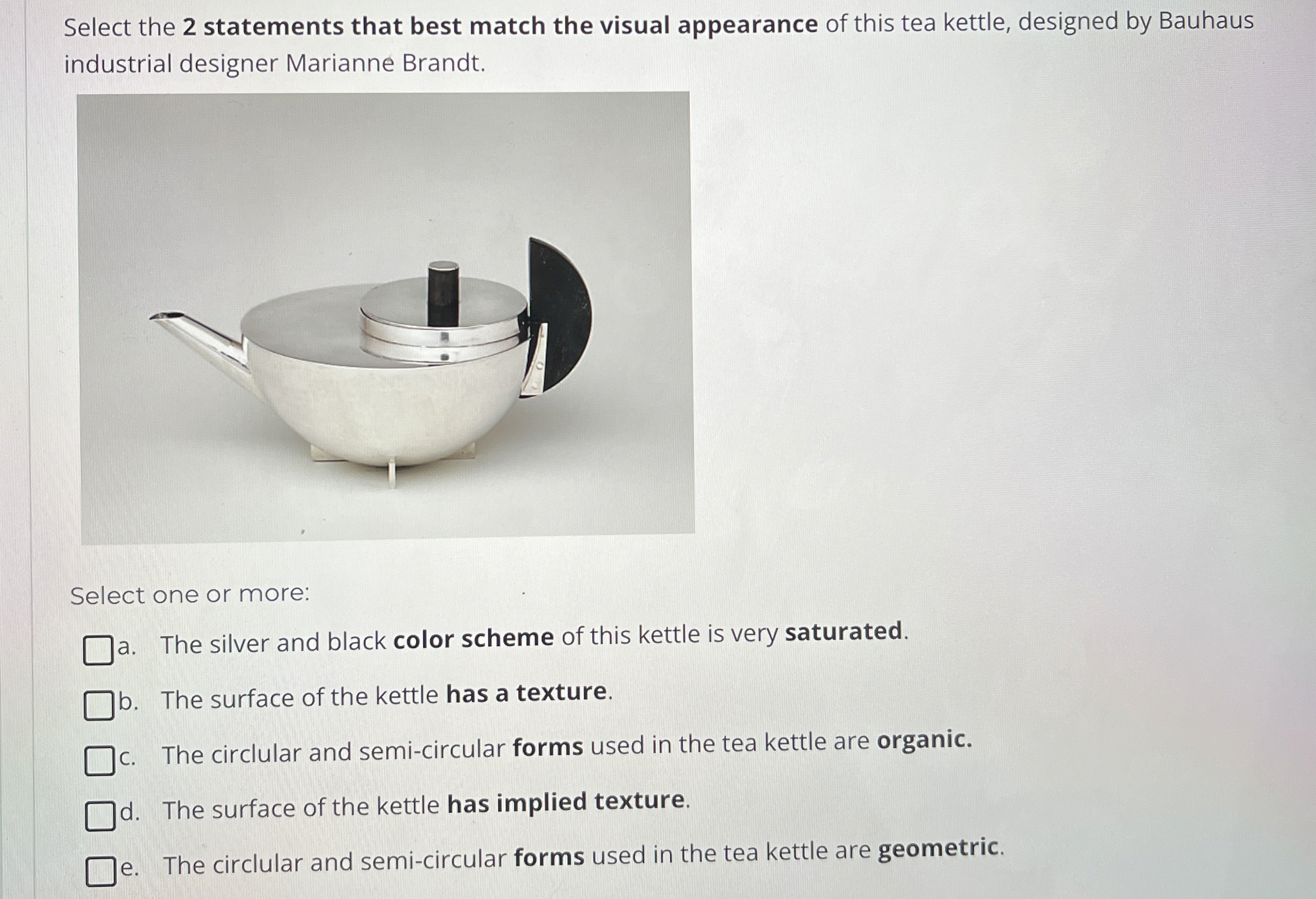 Select the 2 statements that best match the