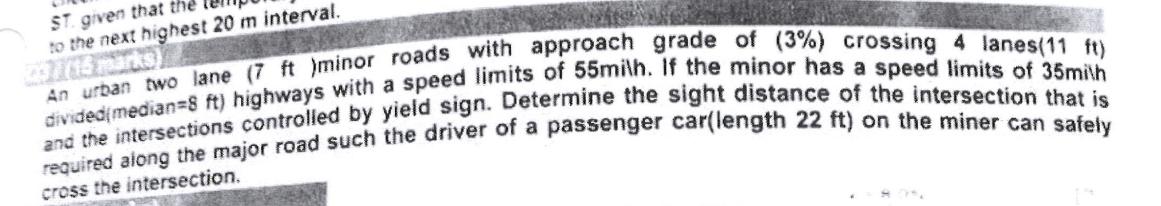 to the next highest 2 0 m interval. An urban two