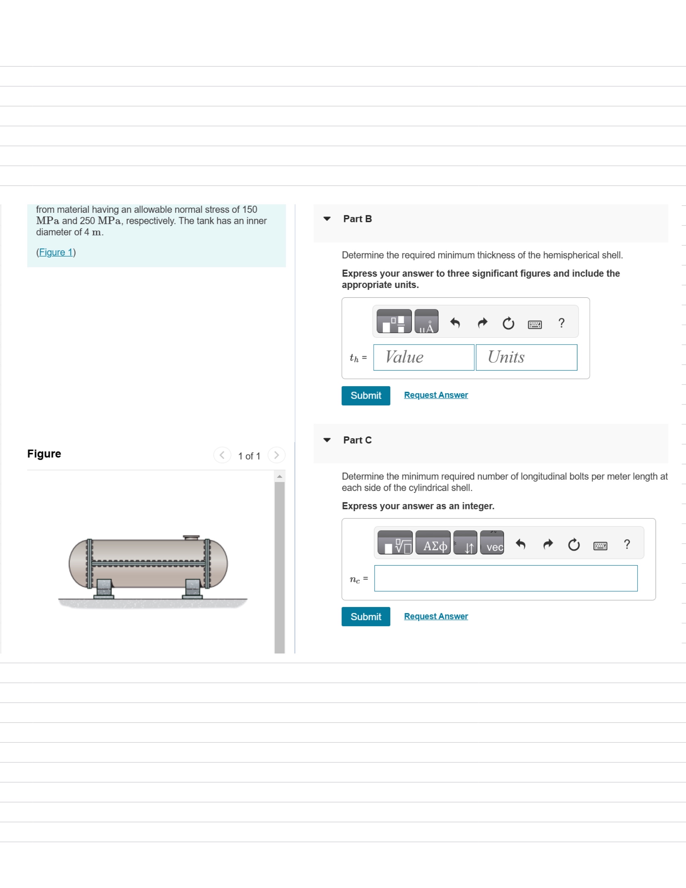 from material having an allowable normal stress
