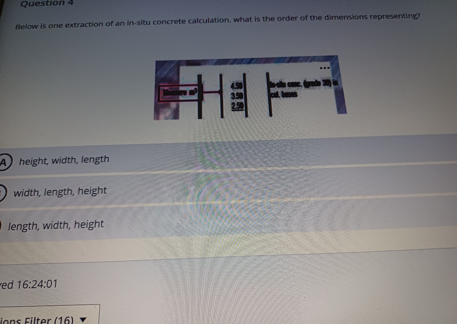 Question 4 Below is one extraction of an in -