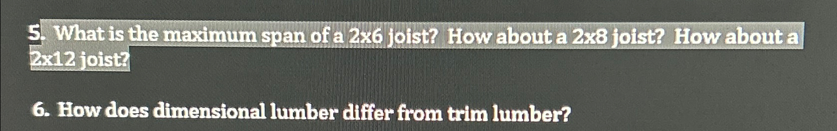 What is the maximum span of a 2 x 6 joist? flow
