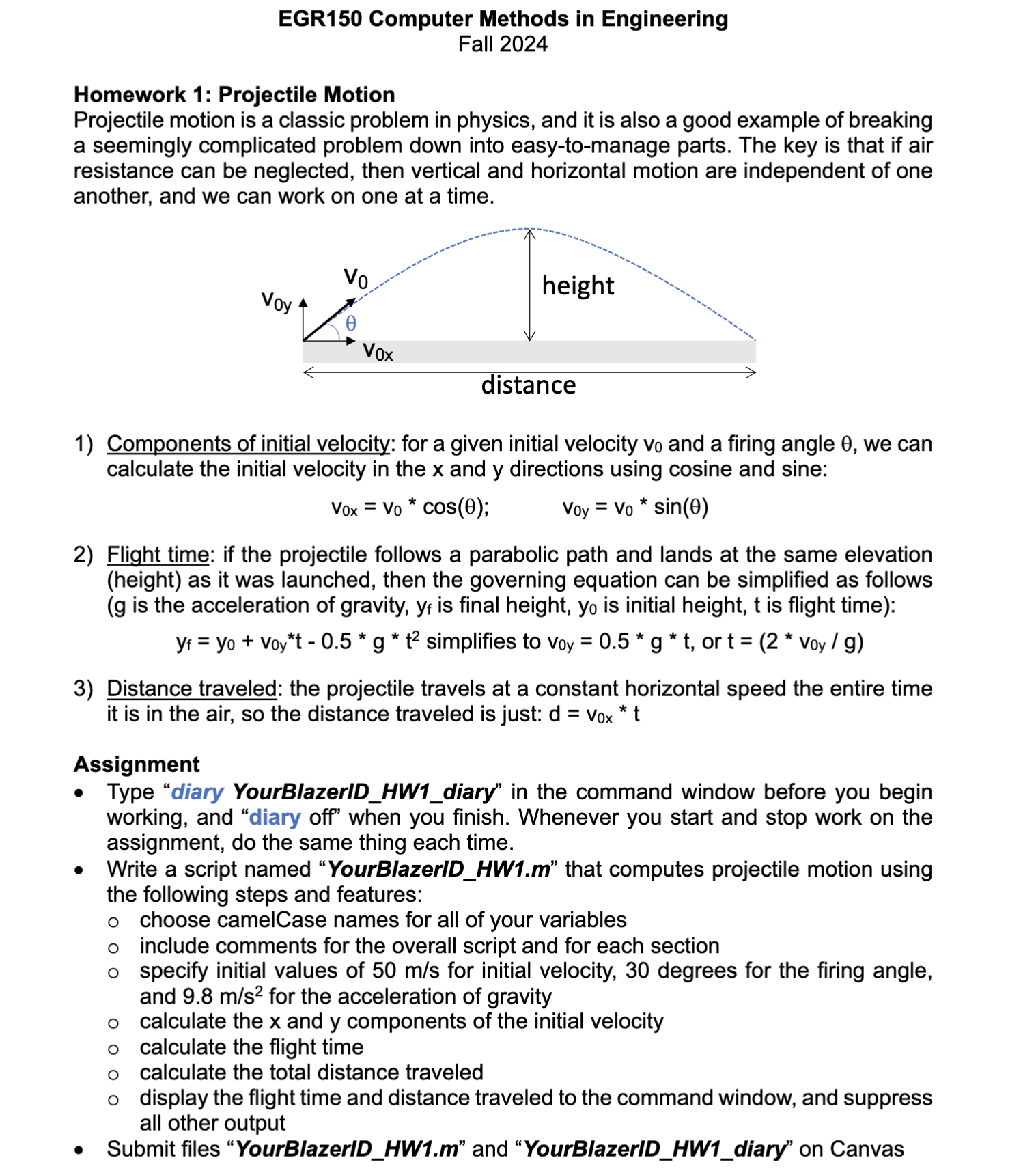 EGR 1 5 0 Computer Methods in Engineering Fall 2