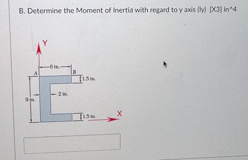 B . Determine the Moment of Inertia with regard