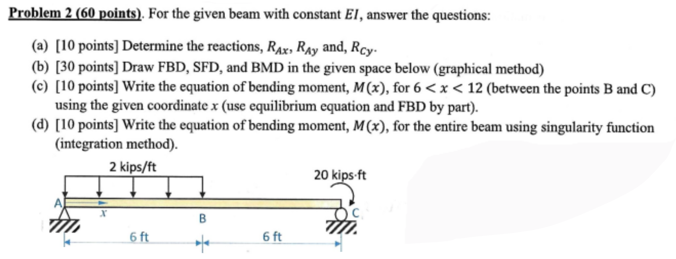 Please solveProblem 2 ( 6 0 points ) . For the