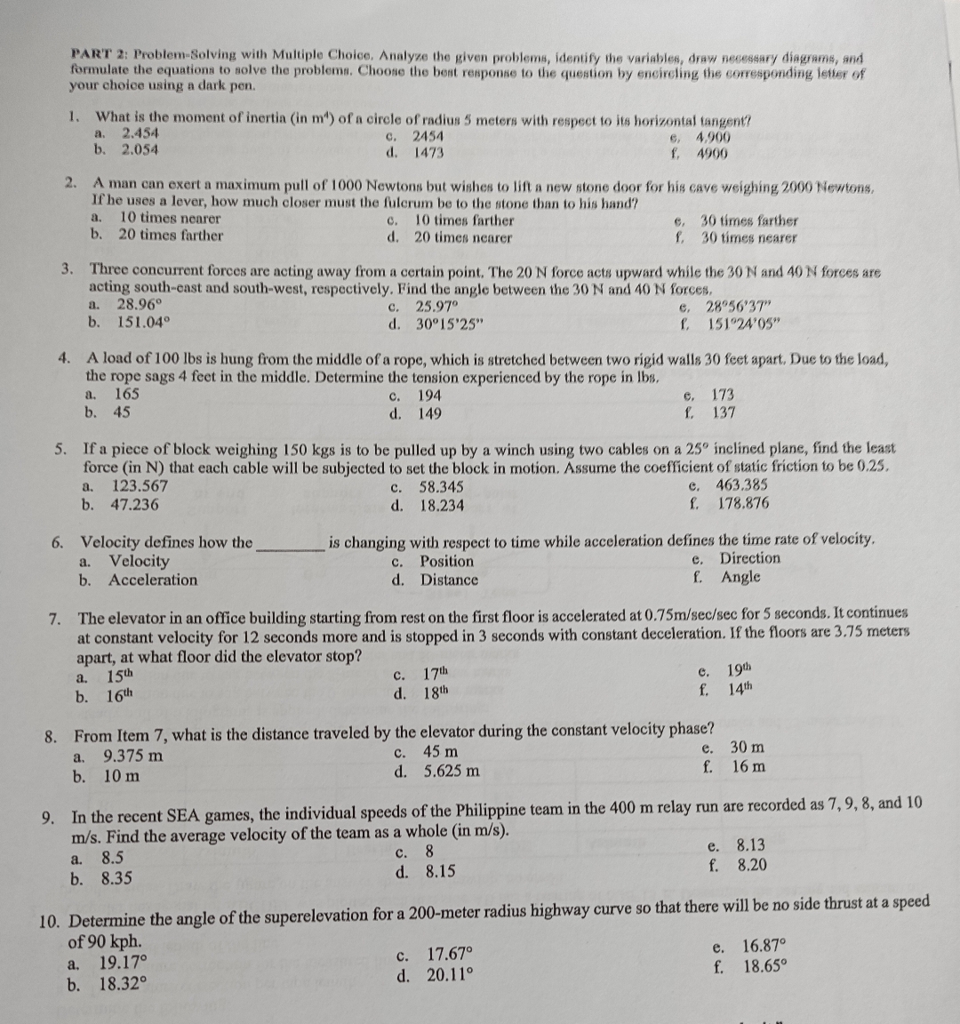 PART 2 : Problen - 8 olving wilth Multiple