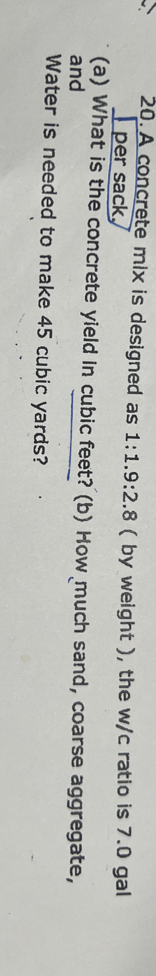 A concrete mix is designed as 1 : 1 . 9 : 2 . 8 (